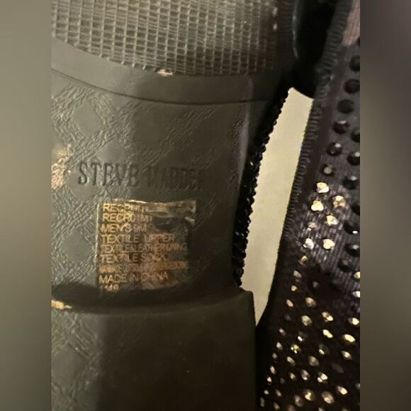 Steve Madden Caviarr Black Loafers Men’s Size 9 Studded Slip On Shoes main image 13